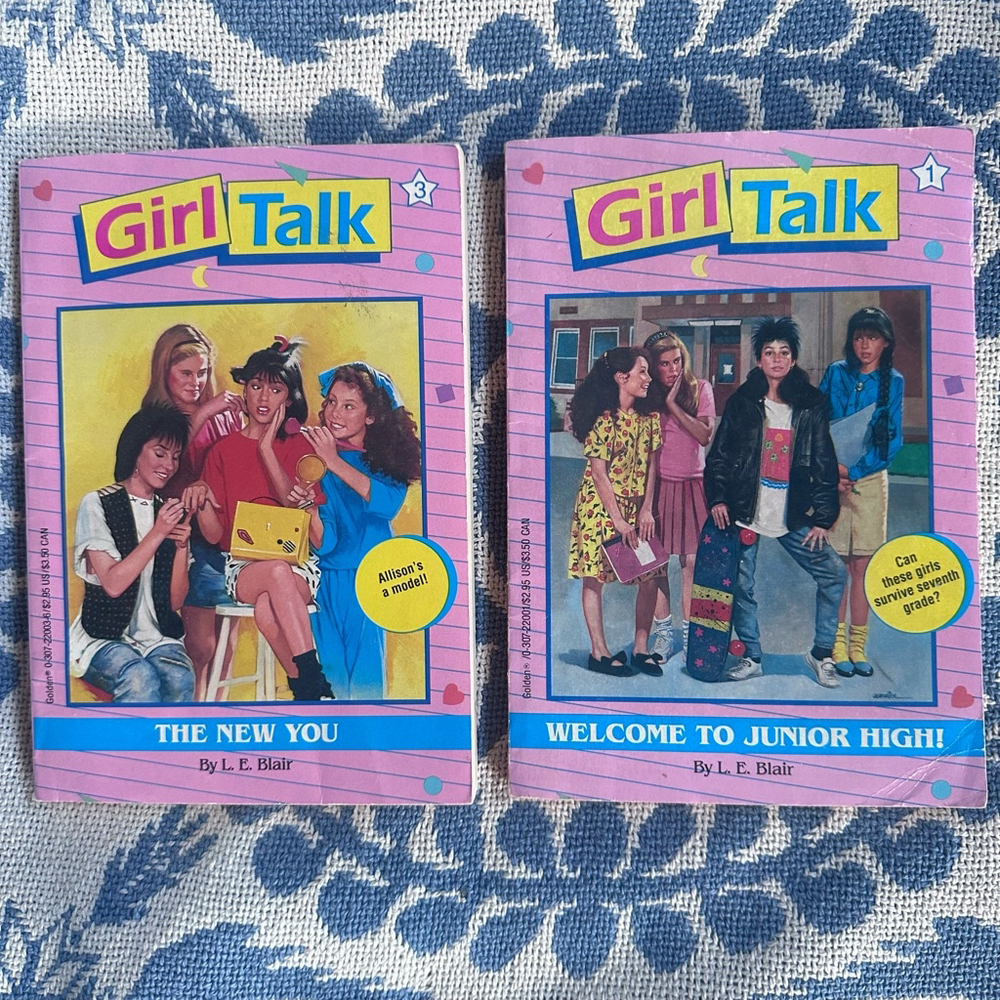 Vintage 1990 Girl Talk By L E Blair Volume #1 And #3 Western Publishing Company